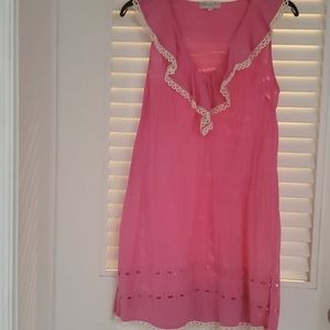 Pink sz small mudpie dress/beach cover up